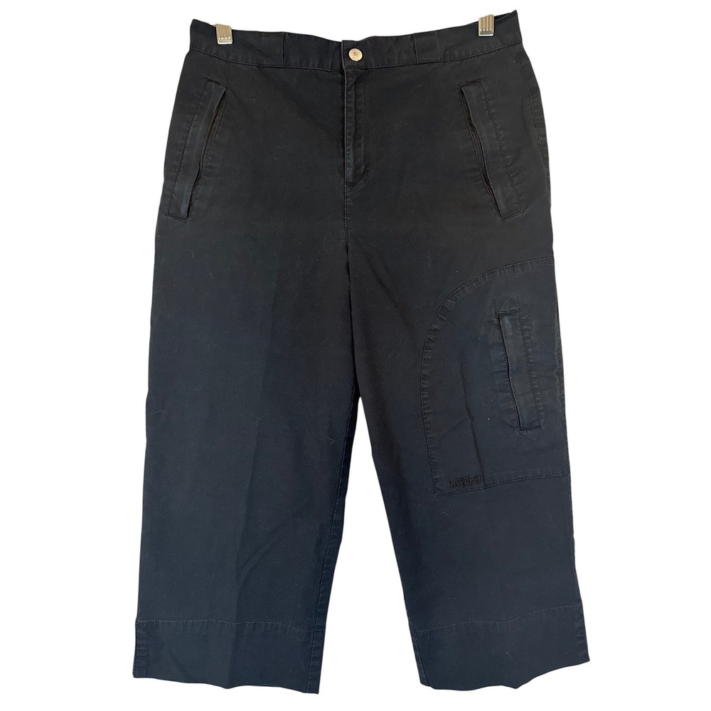 RALPH by Ralph Lauren Vintage Cargo Cropped‎ Utility Pants Sz 8 Navy Capri Y2K